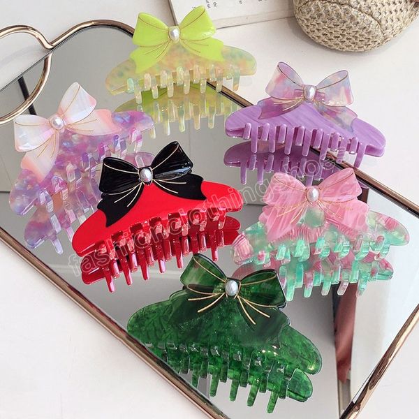 fashion bow knot acetate clamps large crab hair clip hair accessories for women girls christmas gift, Slivery;white
fashion bow knot acetate clamps large crab hair clip hair accessories for women girls christmas gift, Slivery;white