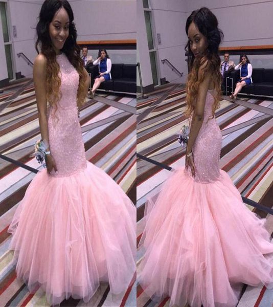 pink mermaid tulle prom dresses african girls halter neck beadings sequins backless long evening gowns ba70602643164, Black;red
pink mermaid tulle prom dresses african girls halter neck beadings sequins backless long evening gowns ba70602643164, Black;red