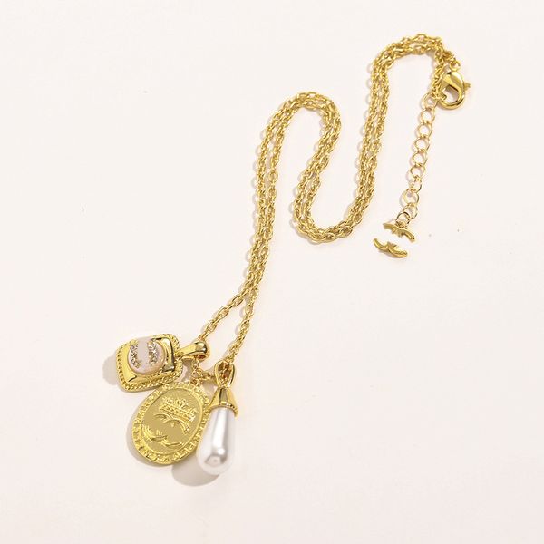 18k gold plated designer letter pendant necklace choker luxury design elegant pearl pendant chain brand necklaces for women jewelry high qua, Silver
18k gold plated designer letter pendant necklace choker luxury design elegant pearl pendant chain brand necklaces for women jewelry high qua, Silver