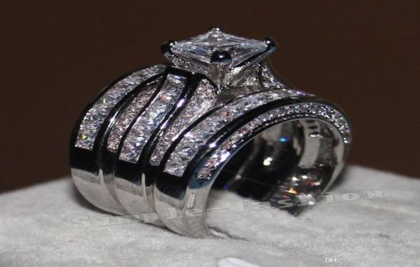 vecalon fine jewelry princess cut 20ct cz diamond engagement wedding band ring set for women 14kt white gold filled finger ring rr3227916, Slivery;golden
vecalon fine jewelry princess cut 20ct cz diamond engagement wedding band ring set for women 14kt white gold filled finger ring rr3227916, Slivery;golden