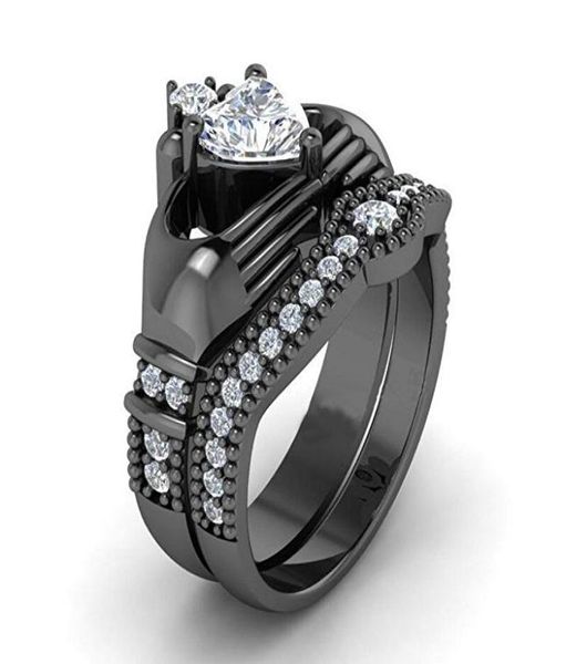 victoria wieck claddagh luxury jewelry choucong 10kt black gold filled white z cz diamond gemstones women wedding birdal ring 1033234, Slivery;golden
victoria wieck claddagh luxury jewelry choucong 10kt black gold filled white z cz diamond gemstones women wedding birdal ring 1033234, Slivery;golden