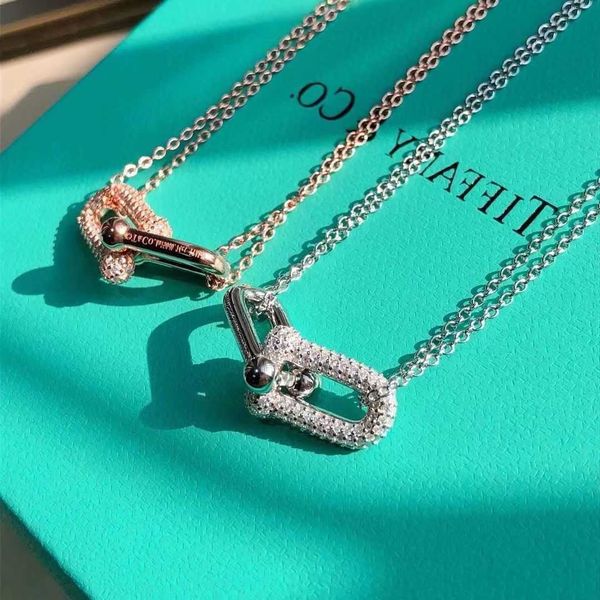 double loop horseshoe clasp with diamond double layer necklace design light luxury simple and elegant collarbone chain, Silver
double loop horseshoe clasp with diamond double layer necklace design light luxury simple and elegant collarbone chain, Silver