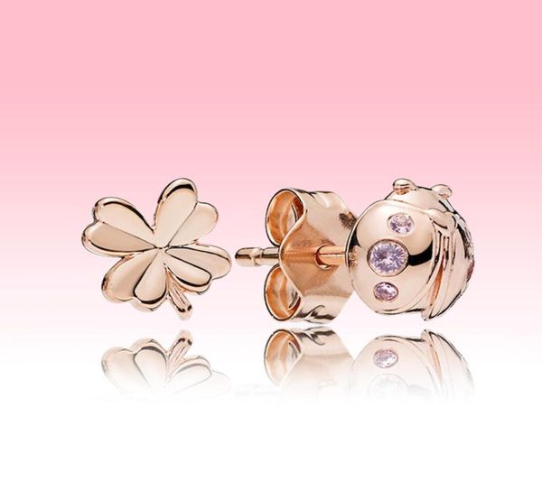 new clover and ladybird stud earrings luxury 18k rose gold women girls earring with original box for jewelry earring set4939874, Golden;silver
new clover and ladybird stud earrings luxury 18k rose gold women girls earring with original box for jewelry earring set4939874, Golden;silver