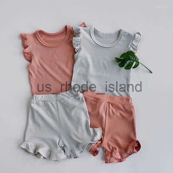 t-shirts clothing sets girls clothes 2pcs summer solid children ruffle sleeve t-shirt and shorts suits for kids toddler set x0714, Blue
t-shirts clothing sets girls clothes 2pcs summer solid children ruffle sleeve t-shirt and shorts suits for kids toddler set x0714, Blue