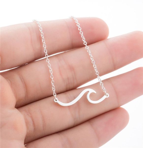 3 colors stainless steel wave necklace pendant beach surfer jewelry for women ocean wave charm choker necklaces collar8535799, Silver
3 colors stainless steel wave necklace pendant beach surfer jewelry for women ocean wave charm choker necklaces collar8535799, Silver