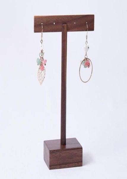 jewelry pouches bags creative black walnut tshape solid wood earrings display holder stand6596694, Pink;blue
jewelry pouches bags creative black walnut tshape solid wood earrings display holder stand6596694, Pink;blue