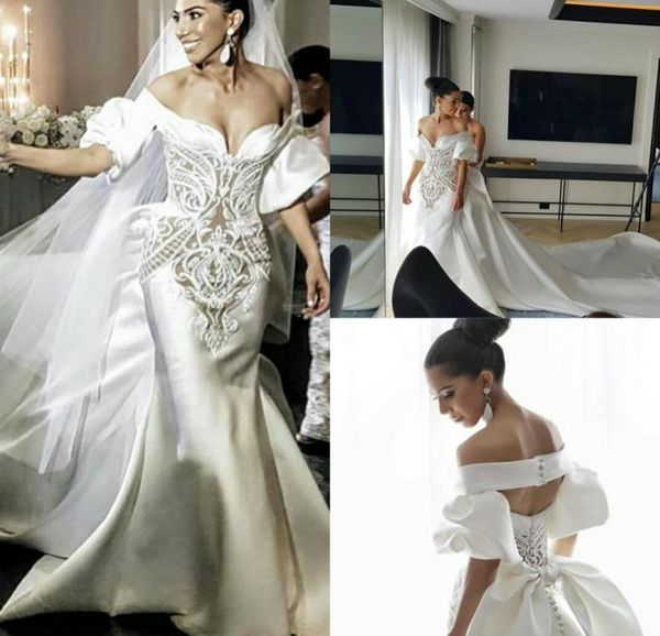 2019 satin mermaid wedding dresses with long train off the shoulder half long sleeves modest bridal gowns custom made boho wedding8977893, White
2019 satin mermaid wedding dresses with long train off the shoulder half long sleeves modest bridal gowns custom made boho wedding8977893, White
