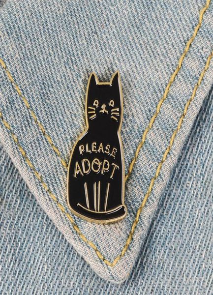 black enamel cat brooches button pins for clothes bag please adopt the badge of cartoon animal jewelry gift for friends c39882728, Gray
black enamel cat brooches button pins for clothes bag please adopt the badge of cartoon animal jewelry gift for friends c39882728, Gray