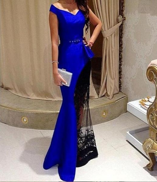 plus size 2019 mermaid evening dresses with v neck capped sleeves royal blue satin and black lace peplum long formal occasion1571602, Black;red
plus size 2019 mermaid evening dresses with v neck capped sleeves royal blue satin and black lace peplum long formal occasion1571602, Black;red