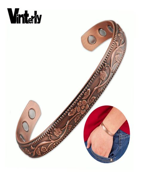vinterly copper bracelet femme charms vintage flower energy magnetic copper bracelet adjustable cuff bracelets bangles for women5995258, Black
vinterly copper bracelet femme charms vintage flower energy magnetic copper bracelet adjustable cuff bracelets bangles for women5995258, Black