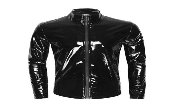 men039s body shapers mens glossy pvc leather shirt male shiny metallic patent jacket sexi erotic shaping sheath latex7677513, Black;brown
men039s body shapers mens glossy pvc leather shirt male shiny metallic patent jacket sexi erotic shaping sheath latex7677513, Black;brown