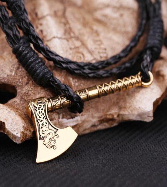 bf16 europe and america viking dragon amulet axe pendant bracelet black woven leather knotted bracelet9131787, Golden;silver
bf16 europe and america viking dragon amulet axe pendant bracelet black woven leather knotted bracelet9131787, Golden;silver