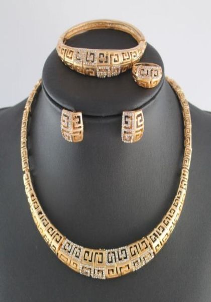 african costume jewelry set gold plated full rhinestone necklace bracelets earrings rings set5622609, Black
african costume jewelry set gold plated full rhinestone necklace bracelets earrings rings set5622609, Black