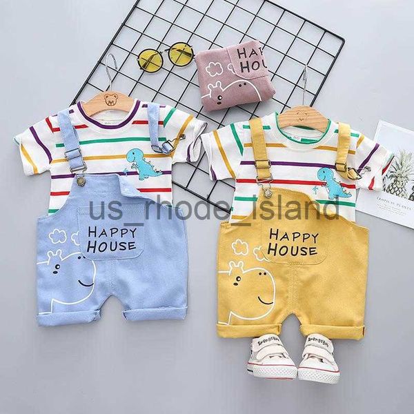 t-shirts clothing sets children's for kid cartoon striped t-shirt overalls 2pcs set short sleeve baby boys suit costume babyclothing x0, Blue
t-shirts clothing sets children's for kid cartoon striped t-shirt overalls 2pcs set short sleeve baby boys suit costume babyclothing x0, Blue