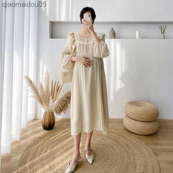 maternity cotton linen dresses spring autumn clothes for pregnant women 2023 new solid o-neck fungus edge lace pregnancy dress l230712, White
maternity cotton linen dresses spring autumn clothes for pregnant women 2023 new solid o-neck fungus edge lace pregnancy dress l230712, White