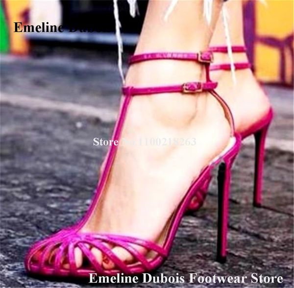 sandals t-strap caged sandals emeline dubois latest women's round toe thin strap cross high heel gladiator sandals dress high heels 230, Black
sandals t-strap caged sandals emeline dubois latest women's round toe thin strap cross high heel gladiator sandals dress high heels 230, Black