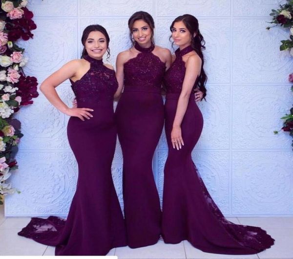 dark purple halter bridesmaid dresses long 2020 mermaid lace beaded formal elegant evening dress prom party wedding guest dress br2904498, White;pink
dark purple halter bridesmaid dresses long 2020 mermaid lace beaded formal elegant evening dress prom party wedding guest dress br2904498, White;pink