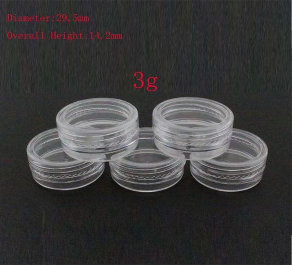 100 x 3g empty clear plastic jar plastic mini transparent pot for nail art small round cream sample cream cosmetic container6890646
100 x 3g empty clear plastic jar plastic mini transparent pot for nail art small round cream sample cream cosmetic container6890646