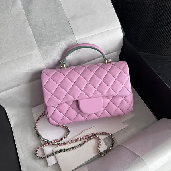 luxury summer designer mini flap bag womens shoulder bags 10a lambskin leather pink green gold hardware fashion lady crossbody purse with bo
luxury summer designer mini flap bag womens shoulder bags 10a lambskin leather pink green gold hardware fashion lady crossbody purse with bo
