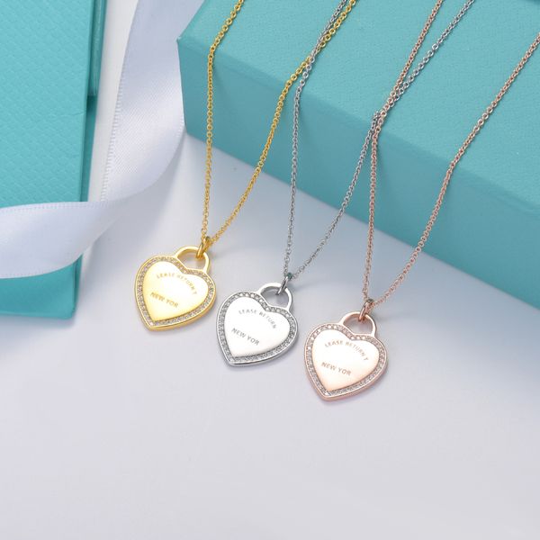 new necklaces love enamel t-series necklace for women heart with diamonds pendant collar chain fashion luxury engagement gift designer jewel, Silver
new necklaces love enamel t-series necklace for women heart with diamonds pendant collar chain fashion luxury engagement gift designer jewel, Silver