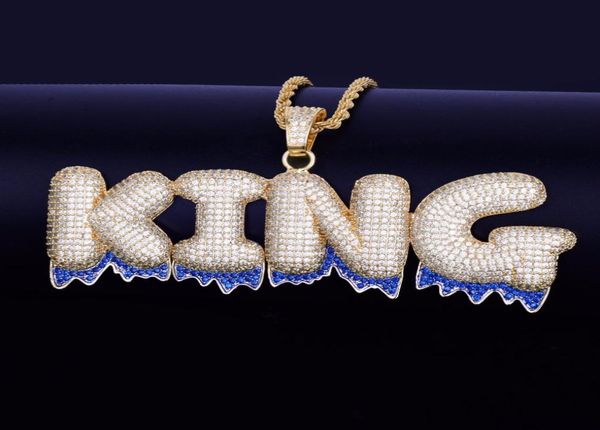custom name blue drip bubble letters pendants men039s necklaces zircon hip hop jewelry with gold silver rope chain for gift2819684
custom name blue drip bubble letters pendants men039s necklaces zircon hip hop jewelry with gold silver rope chain for gift2819684
