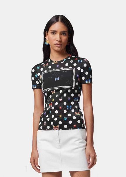 23ss tee womens t-shirt womens designer clothing round neck pure cotton seven-star ladybird butterfly polka dot print slim short-sleeved t-s, White
23ss tee womens t-shirt womens designer clothing round neck pure cotton seven-star ladybird butterfly polka dot print slim short-sleeved t-s, White