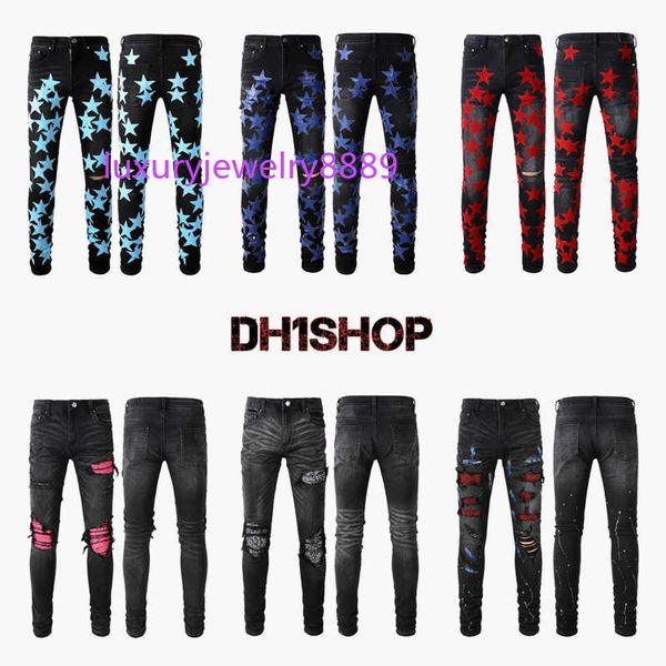 men's jeans craftsmanship mens jeans amr designers pants ripped jeans mens broken holes skinny jeans fashion slim pants size 28-40, Blue
men's jeans craftsmanship mens jeans amr designers pants ripped jeans mens broken holes skinny jeans fashion slim pants size 28-40, Blue