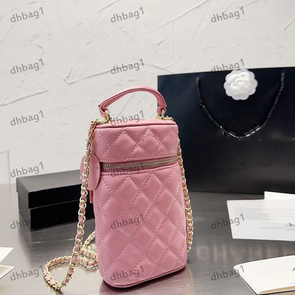 designer womens makeup bag leather small cylinder bag diamond hardware metal buckle matelasse chain crossbody bag handbag key bags card hold
designer womens makeup bag leather small cylinder bag diamond hardware metal buckle matelasse chain crossbody bag handbag key bags card hold