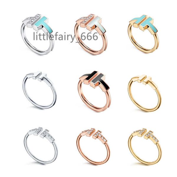 double t-shape band rings opening 925 sterling silver diamond pearl oyster ring fashion classic woman luxury jewelry with original bag for g, Gray
double t-shape band rings opening 925 sterling silver diamond pearl oyster ring fashion classic woman luxury jewelry with original bag for g, Gray