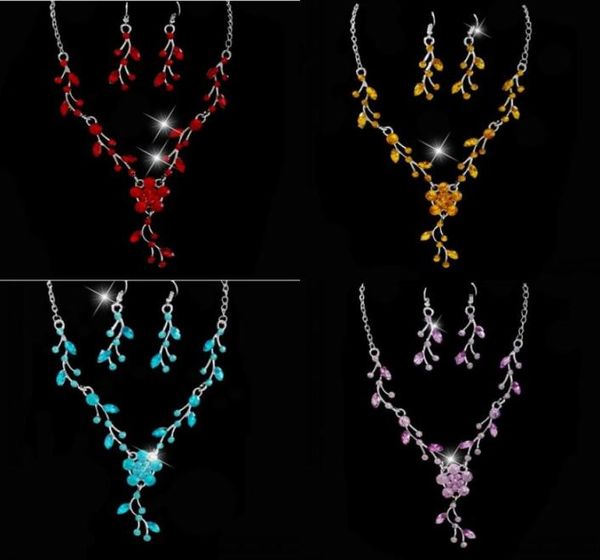 european and american simple branch bride water drill drop necklace ear pin set 2piece wedding jewelry fashion classic exquisite 3656429, Silver
european and american simple branch bride water drill drop necklace ear pin set 2piece wedding jewelry fashion classic exquisite 3656429, Silver