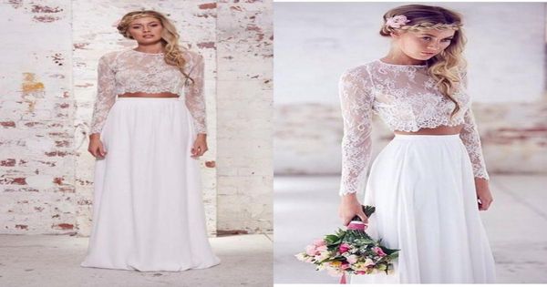 2021 two pieces crop bohemian wedding dresses chiffon ruched floor length wedding gowns spring lace long sleeve weddi8073608, White
2021 two pieces crop bohemian wedding dresses chiffon ruched floor length wedding gowns spring lace long sleeve weddi8073608, White