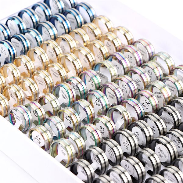wedding rings 20pcs/lot fashion stainless steel ring for men women simple mix style silver color jewelry party engagement gifts 230713, Slivery;golden
wedding rings 20pcs/lot fashion stainless steel ring for men women simple mix style silver color jewelry party engagement gifts 230713, Slivery;golden