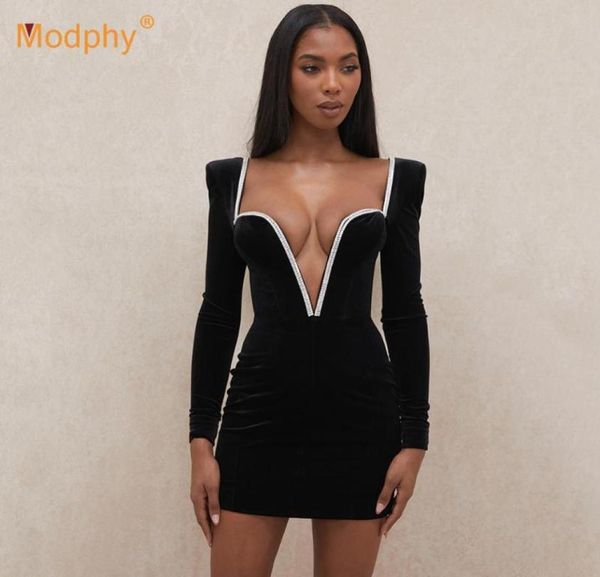 winter vneck long sleeve diamond backless black velvet bodycon mini dress 2021 women celebrity evening party vestidos casual9760459, Black;gray
winter vneck long sleeve diamond backless black velvet bodycon mini dress 2021 women celebrity evening party vestidos casual9760459, Black;gray