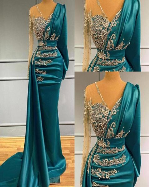 modest long sleeves satin mermaid evening dresses 2022 hunter sheer v neck ruched formal occasion wear gold appliques beads arabic5342512, Black;red
modest long sleeves satin mermaid evening dresses 2022 hunter sheer v neck ruched formal occasion wear gold appliques beads arabic5342512, Black;red