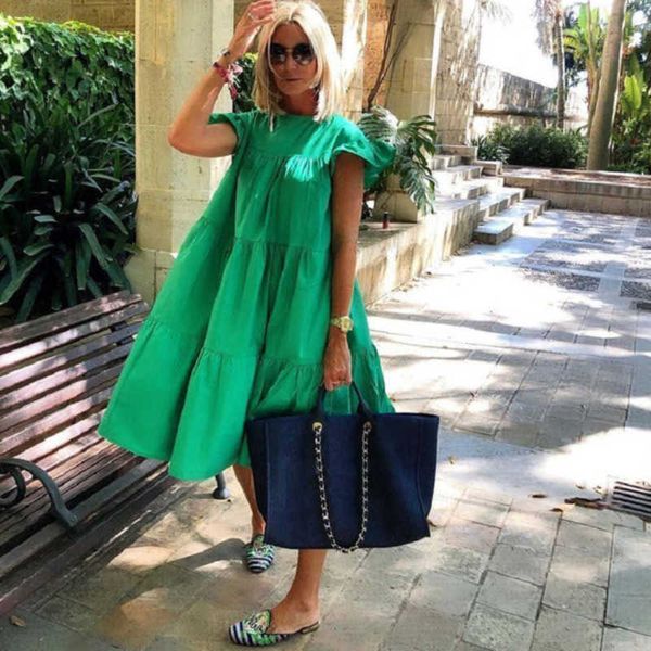 plus size casual women dresse ruff sundress elegant party beach vintage swing midi dress summer solid bohemian oversized vestidos clothes, Black;gray
plus size casual women dresse ruff sundress elegant party beach vintage swing midi dress summer solid bohemian oversized vestidos clothes, Black;gray