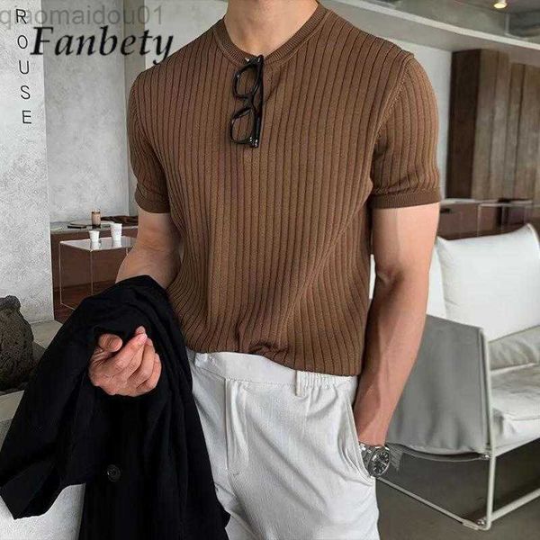 men's t-shirts men o neck stripe knitted t shirts fashion summer solid color short sleeve slim fit pullovers leisure stretched tee l230, White;black
men's t-shirts men o neck stripe knitted t shirts fashion summer solid color short sleeve slim fit pullovers leisure stretched tee l230, White;black