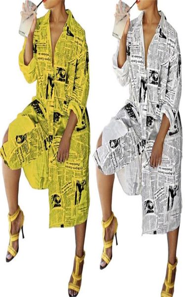 designer new long women blouses shirts dress newspaper printed long sleeve turn down neck women streetwear7111809, Black;gray
designer new long women blouses shirts dress newspaper printed long sleeve turn down neck women streetwear7111809, Black;gray