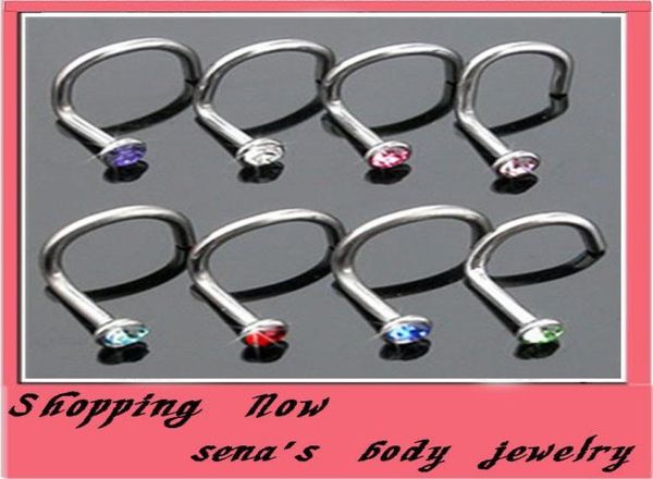 18 gauge nose stud with gem nose ring body jewelry body piercing jewelry mixing color3752538, Silver
18 gauge nose stud with gem nose ring body jewelry body piercing jewelry mixing color3752538, Silver