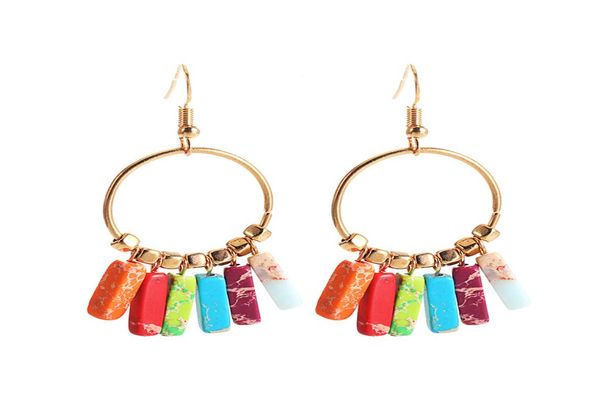 fashion colorful natural stone dangle earring for women bohemian creative big circle earrings summer beach jewelry4015734, Golden;silver
fashion colorful natural stone dangle earring for women bohemian creative big circle earrings summer beach jewelry4015734, Golden;silver