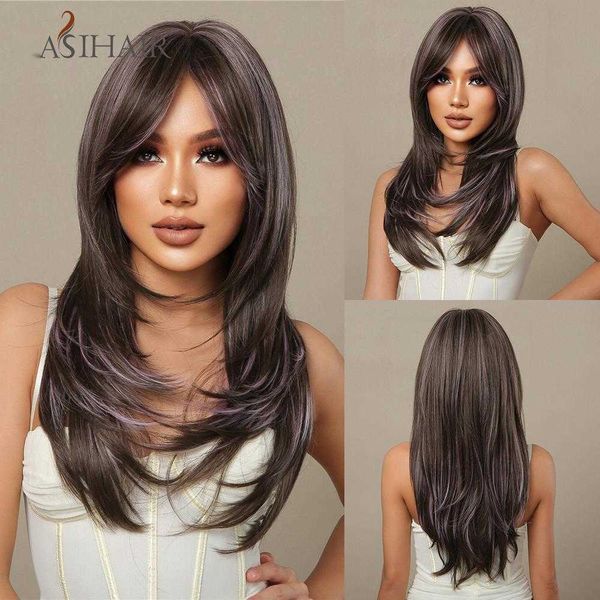 synthetic wigs easihair dark brown synthetic wigs mixed purple long straight with bangs natural hair for women cosplay heat resistant 230227, Black
synthetic wigs easihair dark brown synthetic wigs mixed purple long straight with bangs natural hair for women cosplay heat resistant 230227, Black