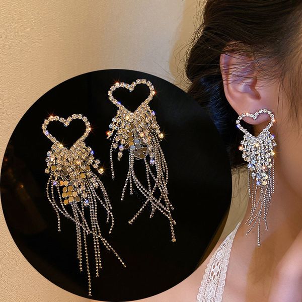 stud luxury tassel earrings for women elegant big crystal heart drop dangle wedding earring jewelry accessories 230714, Golden;silver
stud luxury tassel earrings for women elegant big crystal heart drop dangle wedding earring jewelry accessories 230714, Golden;silver