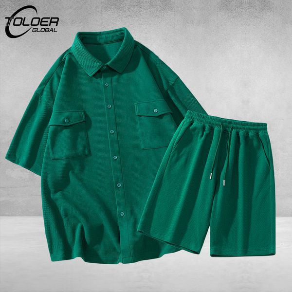 men's tracksuits summer green short sleeve shirt set trend loose two piece fashion versatile comfortable breathable outfit 230714, Gray
men's tracksuits summer green short sleeve shirt set trend loose two piece fashion versatile comfortable breathable outfit 230714, Gray