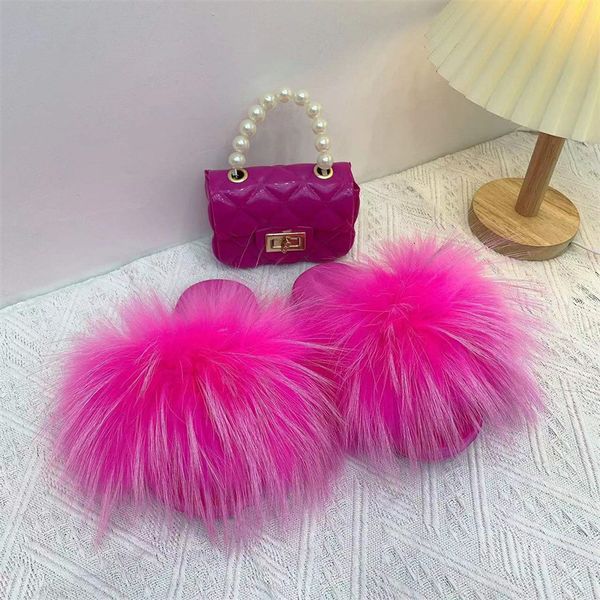 slippers kids fur slippers and purse set wholesale furry fluffy fur slideshow toddler girl shoes child rainbow sandals jelly bag sets 230713, Black
slippers kids fur slippers and purse set wholesale furry fluffy fur slideshow toddler girl shoes child rainbow sandals jelly bag sets 230713, Black