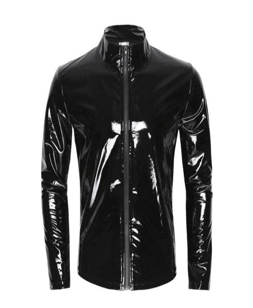 men039s body shapers mens glossy pvc leather shirt male shiny metallic patent jacket sexi erotic shaping sheath latex4574219, Black;brown
men039s body shapers mens glossy pvc leather shirt male shiny metallic patent jacket sexi erotic shaping sheath latex4574219, Black;brown