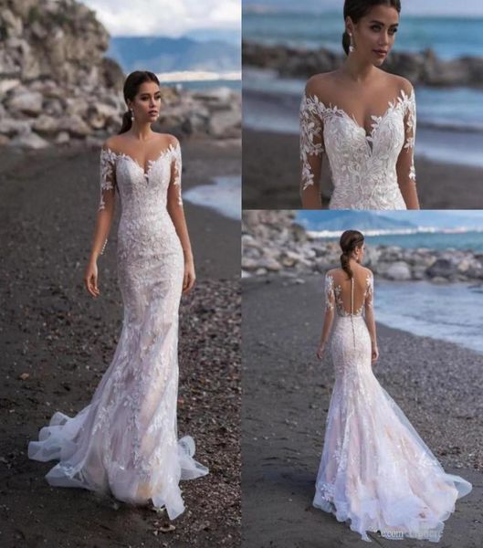 naviblue 2020 full lace long sleeves mermaid wedding dresses appliqued bridal gowns custom sweep train beach wedding dress vestido9166867, White
naviblue 2020 full lace long sleeves mermaid wedding dresses appliqued bridal gowns custom sweep train beach wedding dress vestido9166867, White