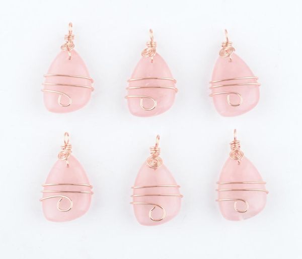 whole natural stone rose quartz copper wire wrap pendant irregular geometric bead rose gold color dangle charms jewelry dn41756326353, Silver
whole natural stone rose quartz copper wire wrap pendant irregular geometric bead rose gold color dangle charms jewelry dn41756326353, Silver