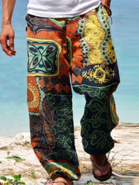 men's pants summer men baggy pants casual printed design wide leg trousers retro vintage beach hawaiian plus size loose pants man stree, Black
men's pants summer men baggy pants casual printed design wide leg trousers retro vintage beach hawaiian plus size loose pants man stree, Black