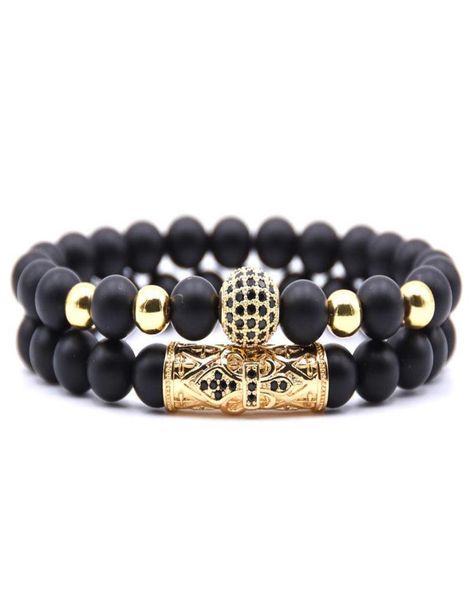 quality men set bracelet fashion men homme jewelry 8mm natural stone gold black microinlaid zircon cz ball beaded bracelets5615725
quality men set bracelet fashion men homme jewelry 8mm natural stone gold black microinlaid zircon cz ball beaded bracelets5615725