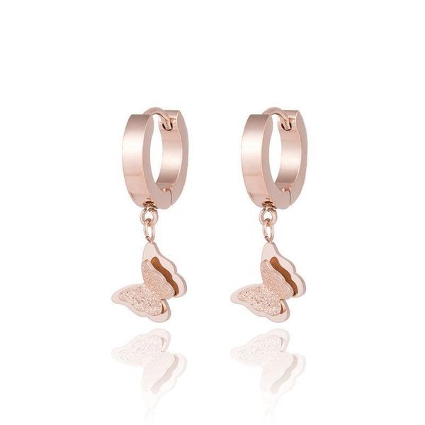 stylish personality titanium steel butterfly ear buckle femininity pop earrings rose gold light luxury ear trinkets, Silver
stylish personality titanium steel butterfly ear buckle femininity pop earrings rose gold light luxury ear trinkets, Silver