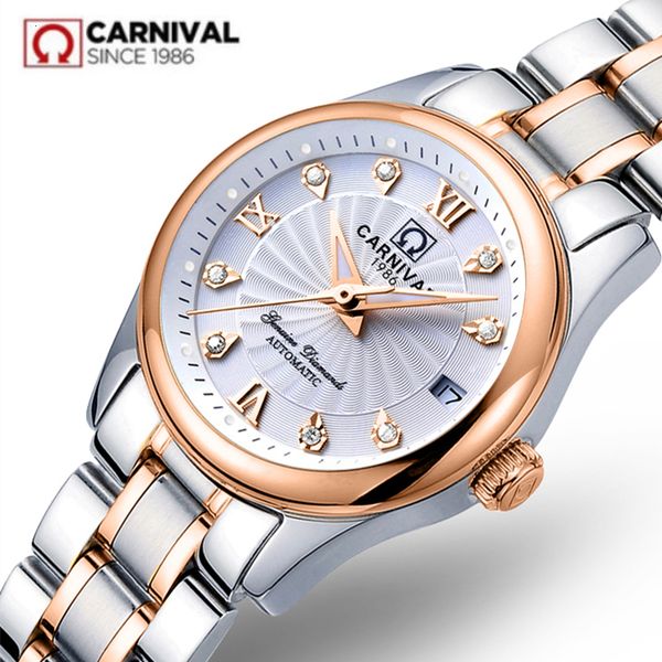 other watches carnival switzerland sapphire mechanical women watch luxury brand steel bracelet waterproof automatic reloj montre 230714, Slivery;black
other watches carnival switzerland sapphire mechanical women watch luxury brand steel bracelet waterproof automatic reloj montre 230714, Slivery;black